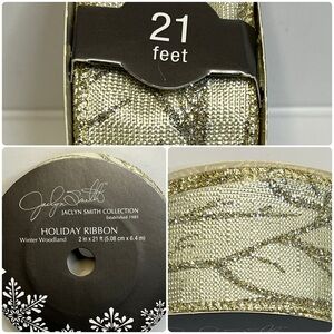 NWT - Vintage Jaclyn Smith Holiday Ribbon 2 Inches Wide x 21 Feet Long